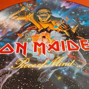 Vintage 1983 IRON MAIDEN Album PIECE OF MIND Record PICTURE DISC Vinyl